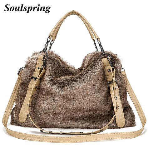 womens fake fur bags|Women's Faux Fur Designer Handbags & Wallets .